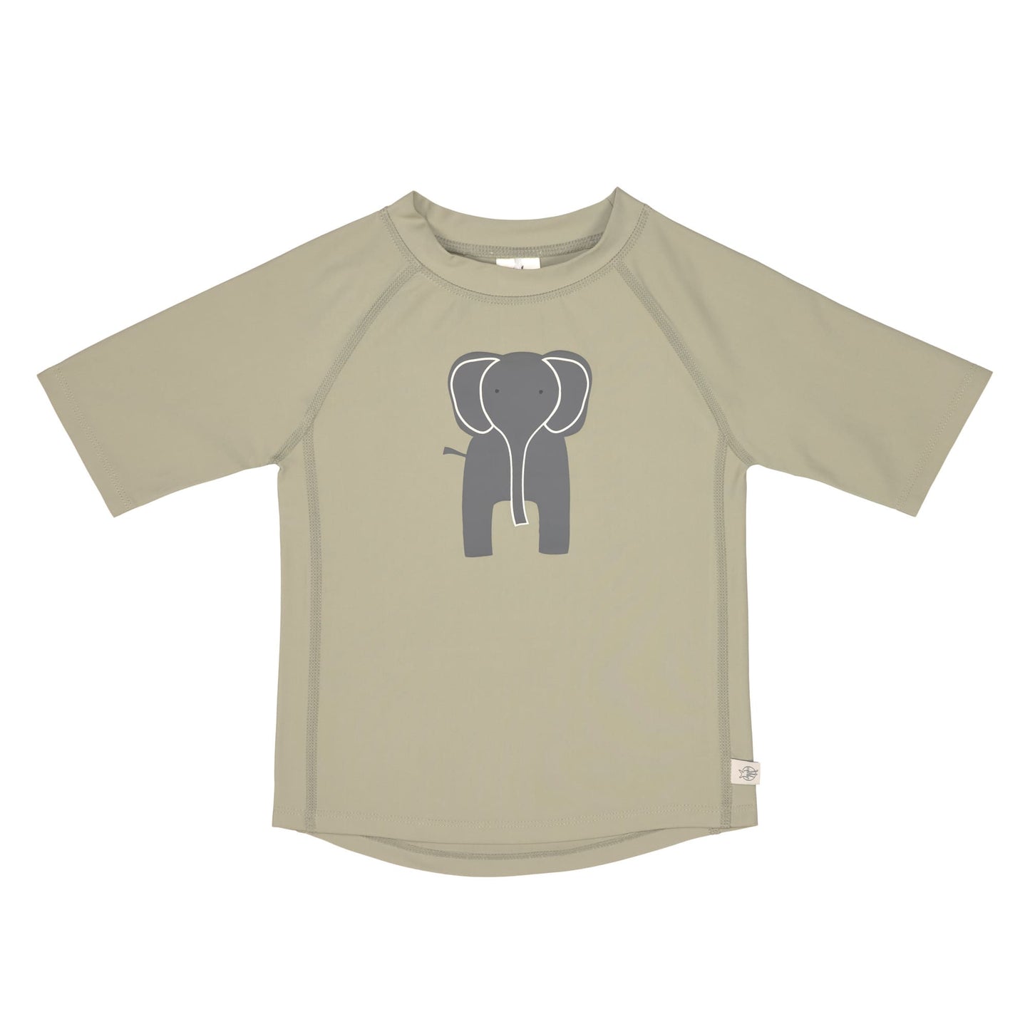 Badeshirt Kurzarm mit UV-Schutz - Elefant, Oliv