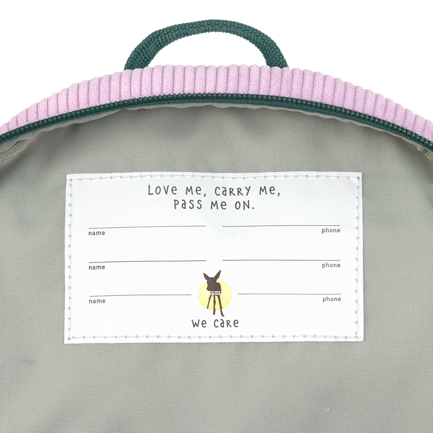 Kindergartenrucksack Tiny Cord - Little Gang, Regenbogen, Lila