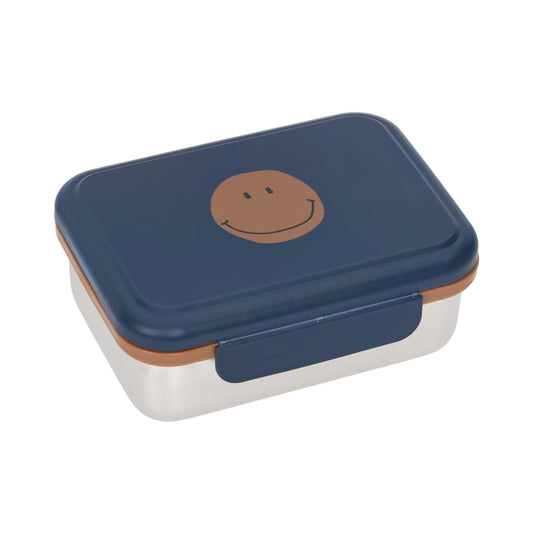 Brotdose Kinder - Edelstahl Lunchbox, Little Gang Smile Blau