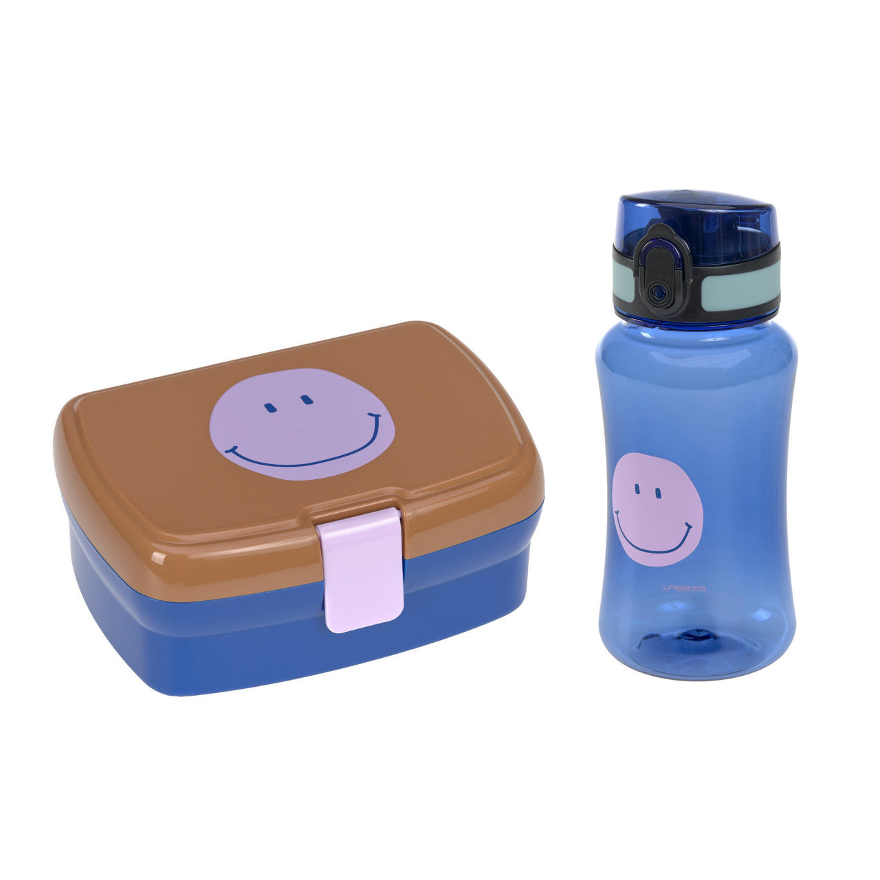 Brotdose & Trinkflasche Set - Lunch Set, Little Gang, Smile Karamell