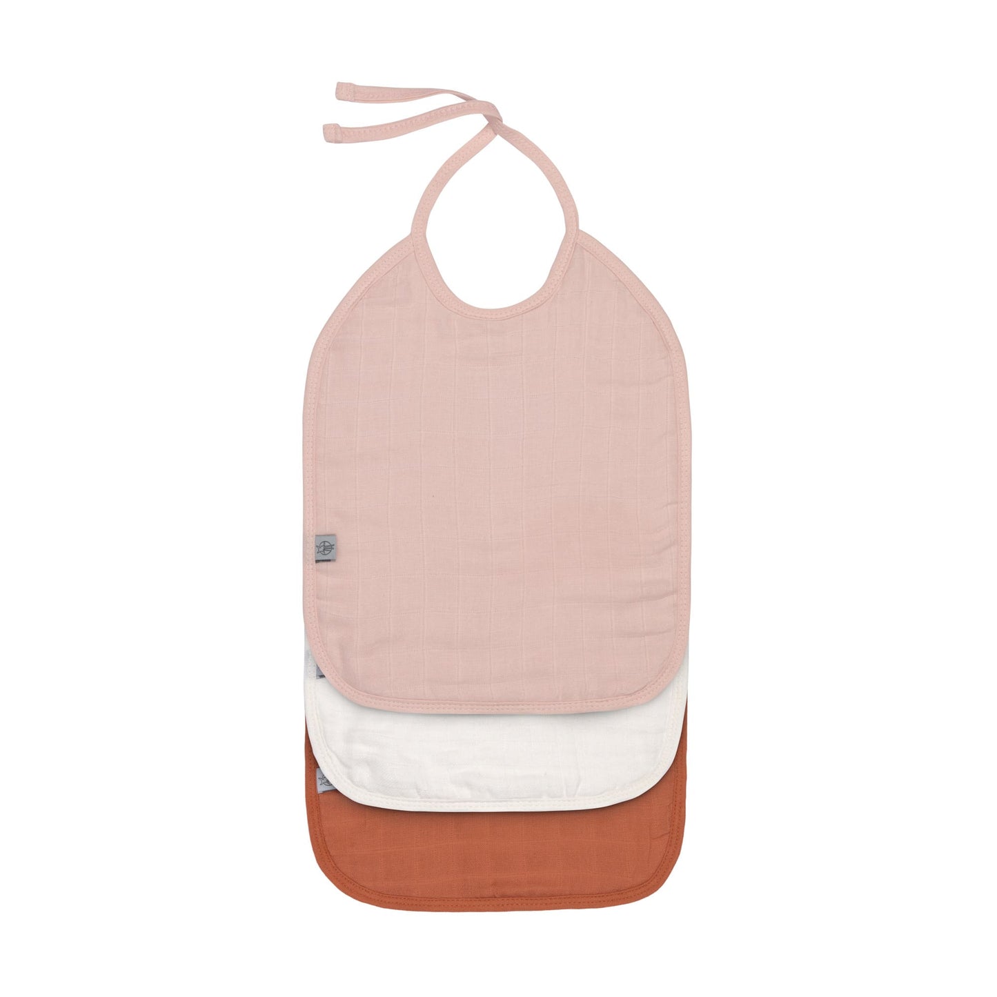 Mull Lätzchen (3 Stk) - Bib, Powder Pink Milky Rust