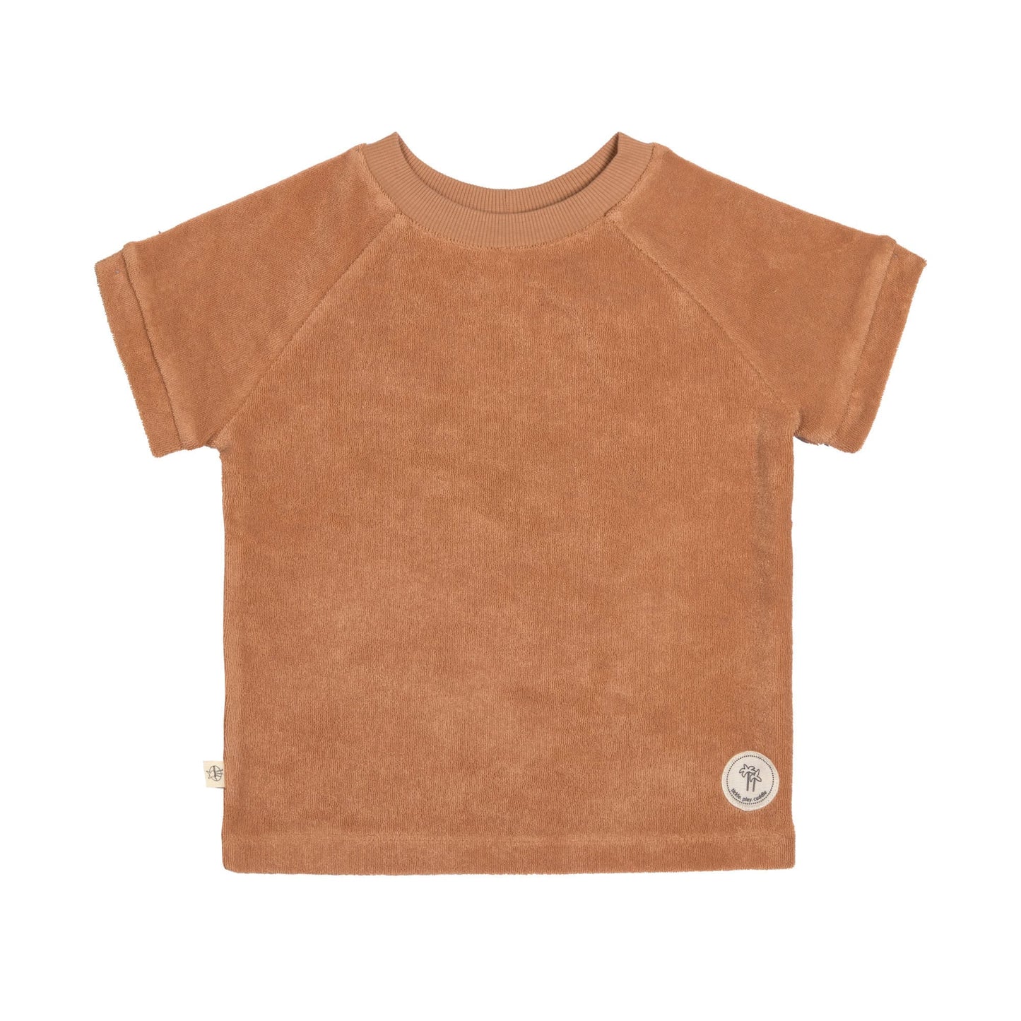 Frottee T-Shirt Kinder, Karamell