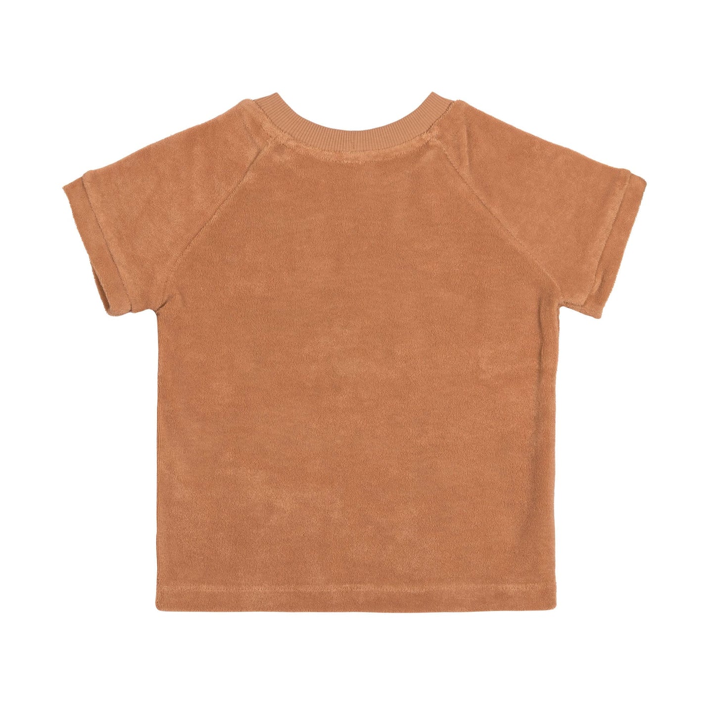 Frottee T-Shirt Kinder, Karamell