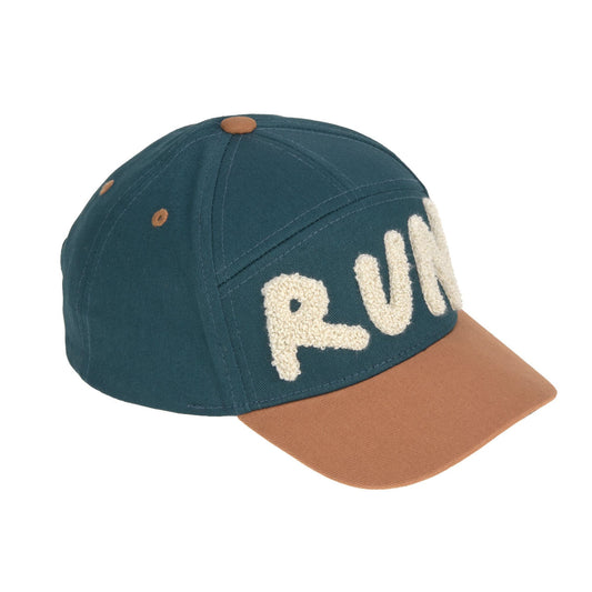 Basecap Kinder - Run, Braun Blau