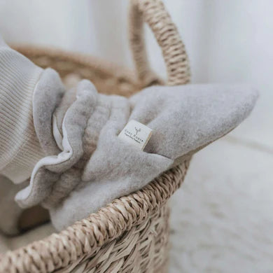 Cosy Roots, Organic Fleece Booties - Taupe Melange