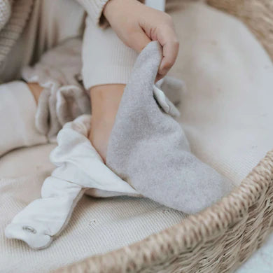 Cosy Roots, Organic Fleece Booties - Taupe Melange