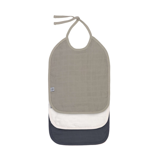 Mull Lätzchen (3 Stk) - Bib, Olive Milky Navy