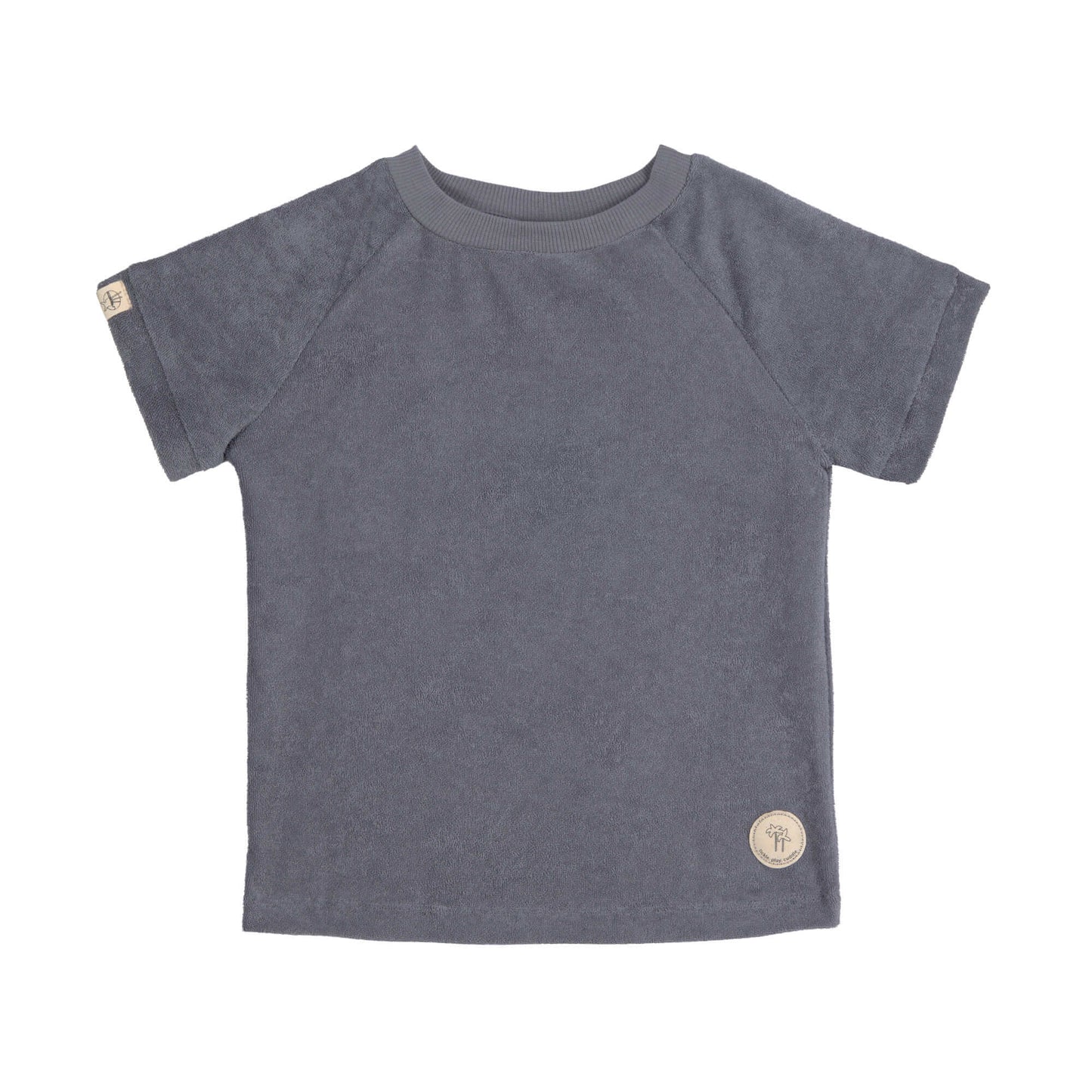 Frottee T-Shirt Kinder - Anthrazit