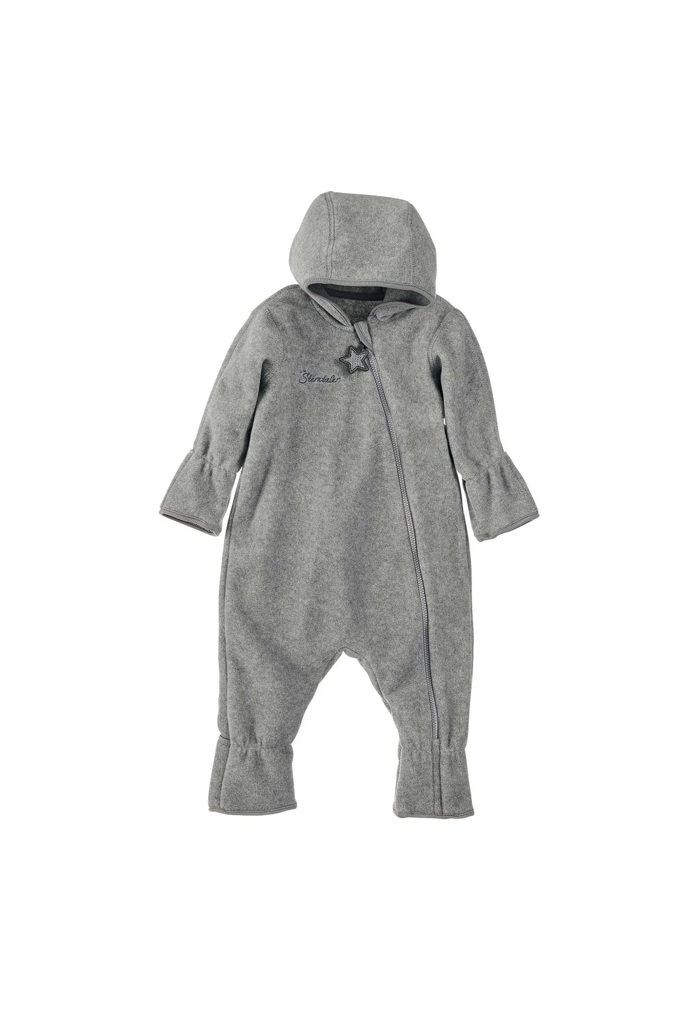 Overall aus Melangefleece, silber meliert