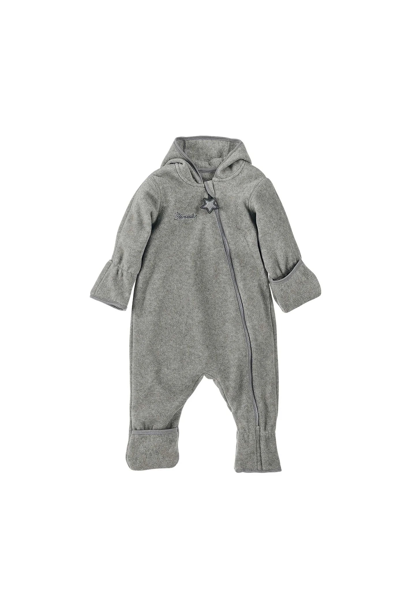 Overall aus Melangefleece, silber meliert