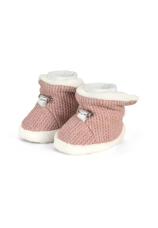 Babyschuhe in Strickoptik aus Viskose Mischgwebe