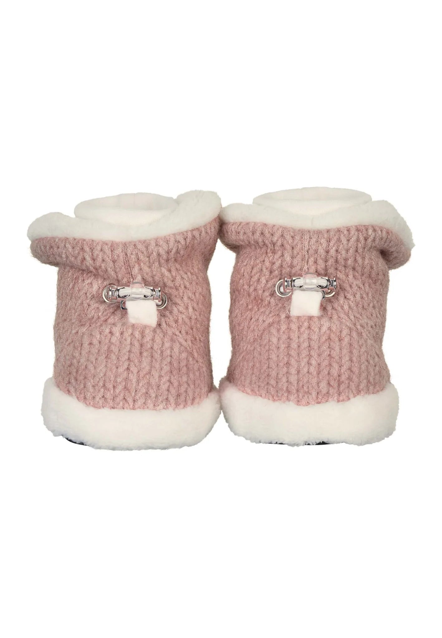 Babyschuhe in Strickoptik aus Viskose Mischgwebe