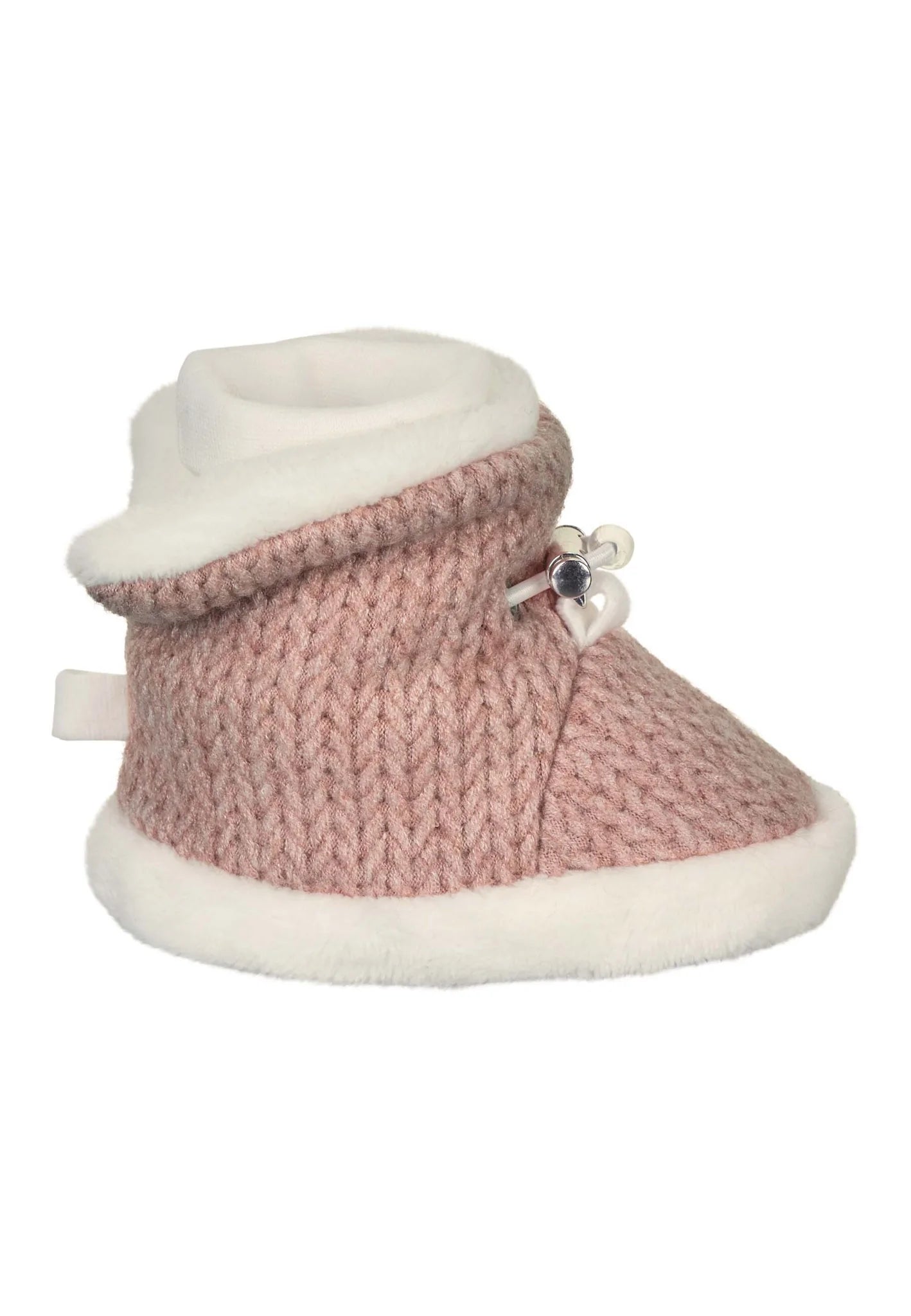 Babyschuhe in Strickoptik aus Viskose Mischgwebe