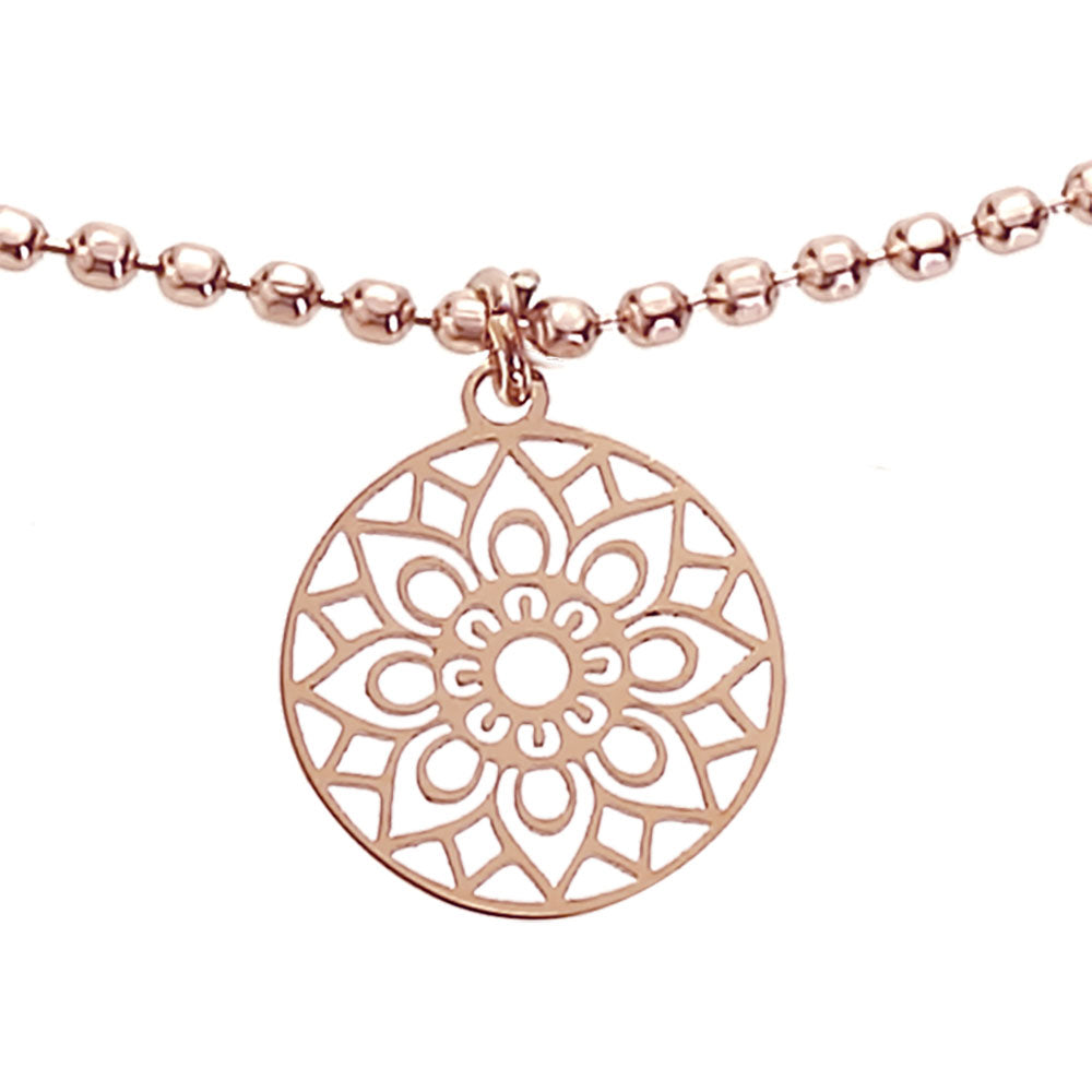 Armband - Beautiful - Mandala des Glücks - rosévergoldet