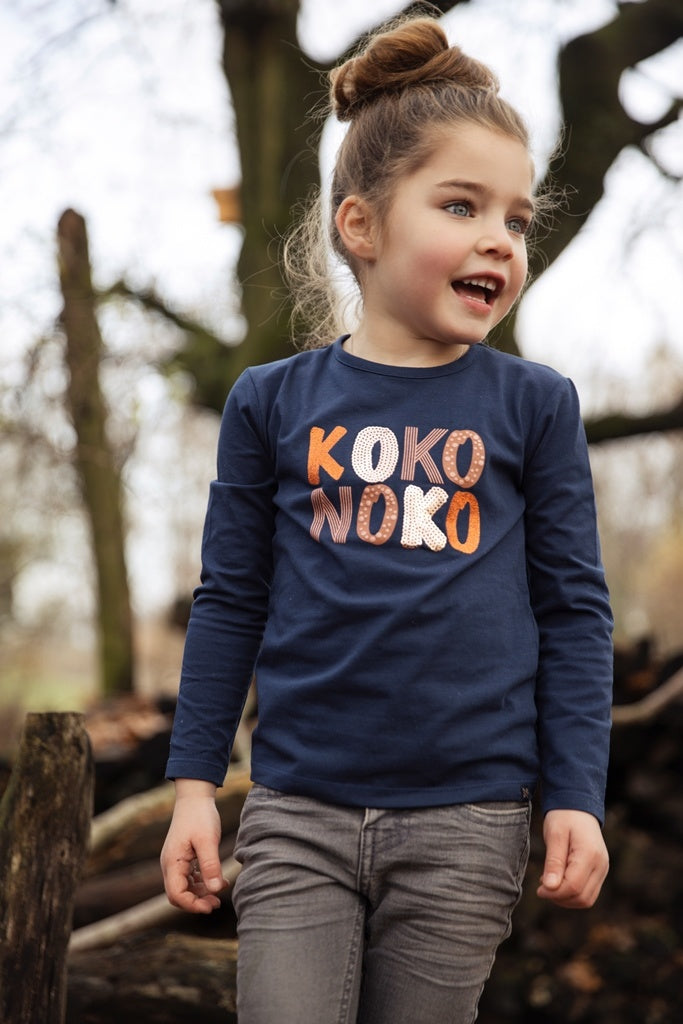 Koko Noko Mädchen Shirt dunkelblau